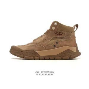 UGG Men's High-Top Waterproof Hiking Boots with Thick Fleece Lining