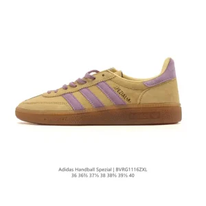 Adidas Handball Spezial Low Top Leather Casual Sneakers with Three Stripes