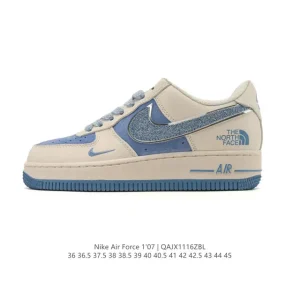 Nike Air Force 1 '07 Low White Leather Sneakers with Air Cushioning
