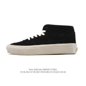 Vans Half Cab Suede Mid Top Vulcanized Skate Shoes for Men and Women