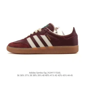 Adidas Samba OG Leather Classic Sneakers White Gum Sole