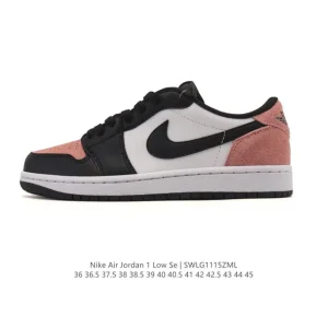 Jordan 1 Low Retro Classic Leather Basketball Shoes with Air Cushion