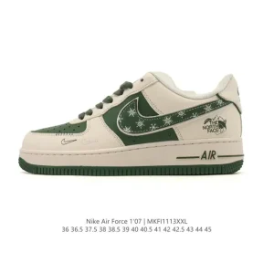 Nike Air Force 1 07 Low White Leather Sneakers for Men and Women