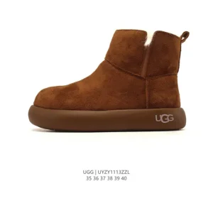 Ugg Women's Mid-Calf Treadlite Snow Boots with Sheepskin Fur