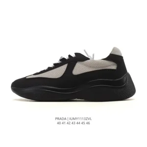 Prada Chunky Runner Men's Luxury Fashion Sneakers with Thick Sole