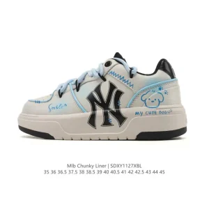 MLB Chunky Liner Mid Retro Streetwear Sneakers for Men and Women