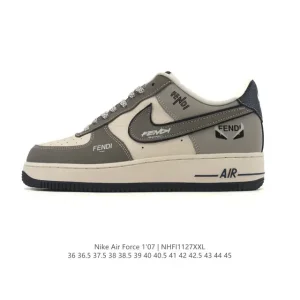 Nike Air Force 1 Low 2025 White Leather Casual Sneakers with Air Cushion