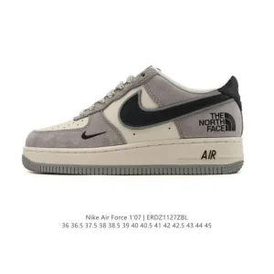 Nike Air Force 1 Low 2025 White Leather Low Top Sneakers with Air Cushion