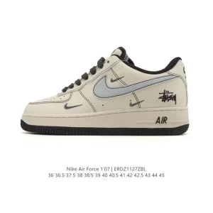 Nike Air Force 1 Low 2025 White Leather Sneakers with Air Cushion