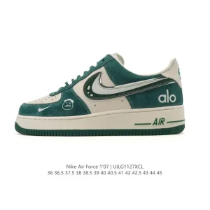 Nike Air Force 1 Low 2025 New Release White Leather Sneakers with Air Cushion