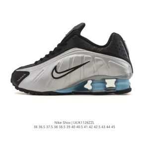 Nike Shox R4 Metallic Cushioning Retro Futuristic Running Shoes