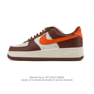 Nike Air Force 1 Low 2025 New Release White Leather Sneakers with Air Cushion