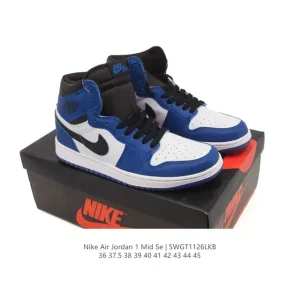 Nike Air Jordan 1 Mid Men's Basketball Shoes Retro High Top Sneakers