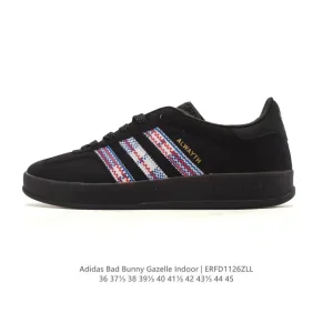 Adidas Bad Bunny Gazelle Indoor White Leather Sneakers