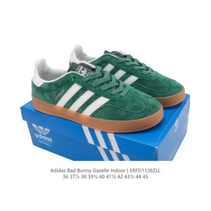 Adidas Bad Bunny Gazelle Indoor White Leather Sneakers