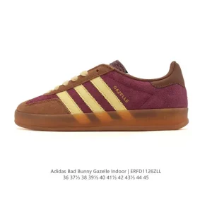Adidas Bad Bunny Gazelle Indoor White Leather Sneakers
