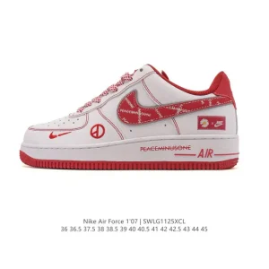 Nike Air Force 1 Low 2025 White Leather Sneakers with Air Cushion
