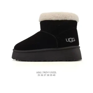 UGG Classic Mini Boots with Sheepskin Lining and Fur Trim