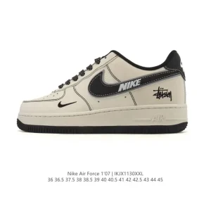 Nike Air Force 1 07 Low White Leather Sneakers for Men and Women