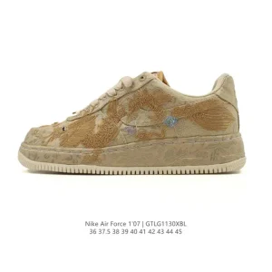 Nike Air Force 1 2025 Low Dragon Embroidery Thick Sole Sneakers