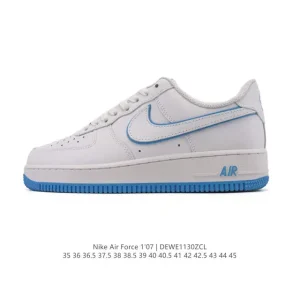 Nike Air Force 1 '07 Low White Leather Sneakers for Men and Women