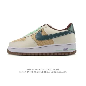 Nike Air Force 1 '07 Low White Leather Casual Sneakers for Men and Women