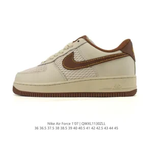 Nike Air Force 1 '07 Low White Leather Sneakers for Men and Women