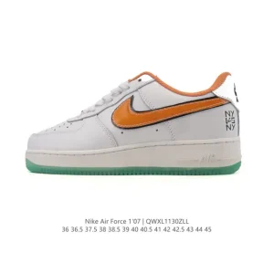 Nike Air Force 1 Low White Leather Casual Sneakers for Men and Women