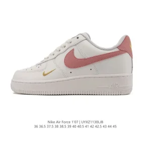Nike Air Force 1 07 Low White Leather Sneakers for Men and Women