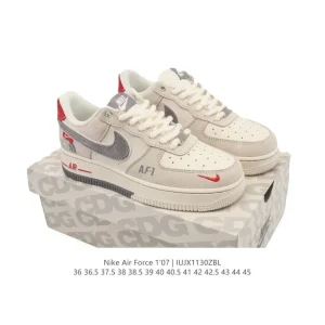 Nike Air Force 1 '07 Low White Leather Sneakers for Men and Women