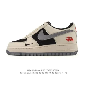 Nike Air Force 1 07 Low White Leather Casual Sneakers for Men and Women