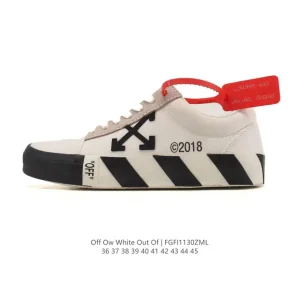 Off-White Out Of Office Low Top Lace Up Fashion Sneaker with Thick Sole