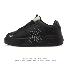 MLB Chunky Liner Mid Retro Streetwear High-Top Sneakers for Men and Women