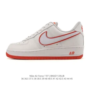 Nike Air Force 1 07 Low White Leather Casual Sneakers for Men and Women