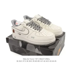 Nike Air Force 1 '07 Low White Leather Sneakers