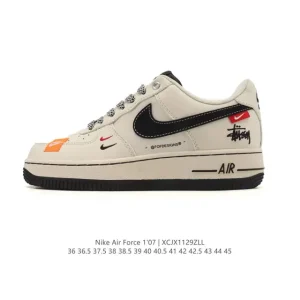 Nike Air Force 1 Low White Leather Casual Sneakers for Men and Women