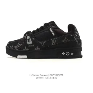 Louis Vuitton Trainer Low Men's Fashion Thick Sole Sneakers