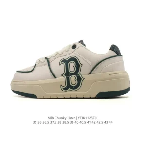 MLB Chunky Liner Mid Retro Streetwear Leather Shoes