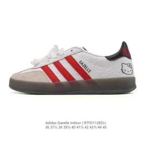 Adidas Originals Gazelle Indoor Retro Leather Sneakers with Gum Sole