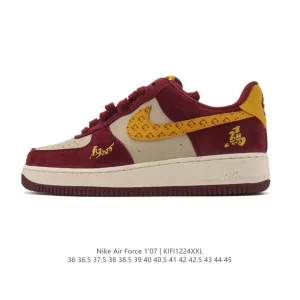 Nike Air Force 1 07 Low White Leather Sneakers with Air Cushion