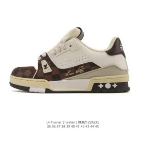 Louis Vuitton Trainer Sneaker Low Top Leather Fashion Shoes for Men