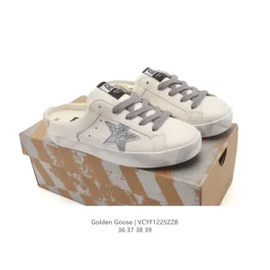 Golden Goose Sstar Dirty Leather Slip-On Sneakers