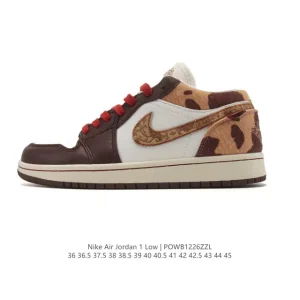 Air Jordan 1 Low Retro Classic Leather Basketball Shoes