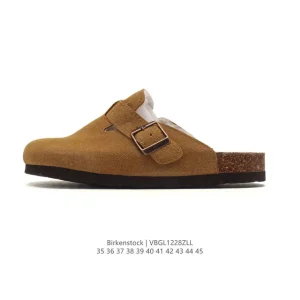 Birkenstock Boston Suede Shearling Slippers for Indoor Comfort and Warmth
