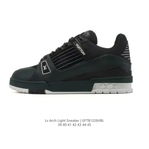 Louis Vuitton Arch Light Sneakers Leather Mesh Vintage Running Shoes