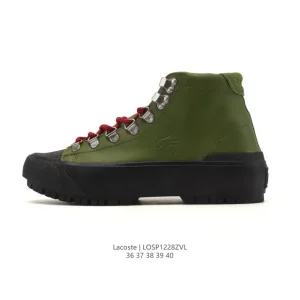 Lacoste Women's High Top Basketball Shoes Sporty Casual Sneakers