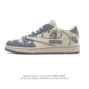Air Jordan 1 Low OG SP Military Blue Reverse Swoosh Labubu Edition