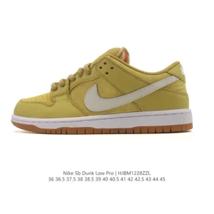 Nike SB Dunk Low Pro Shoes Vintage Leather Skateboarding Sneakers for Men and Women