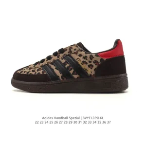 Adidas Handball Spezial Kids Low-Top Leather Sneakers Retro Court Shoes