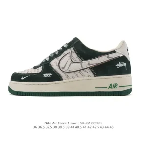 Nike Air Force 1 Low 07 Classic White Leather Sneakers with Air Cushion